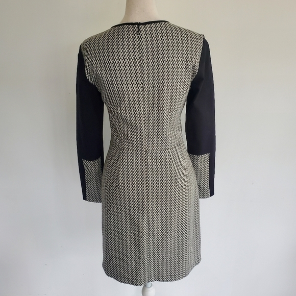 Tibi Black & Cream Houndstooth Dress - Picture 5 of 9